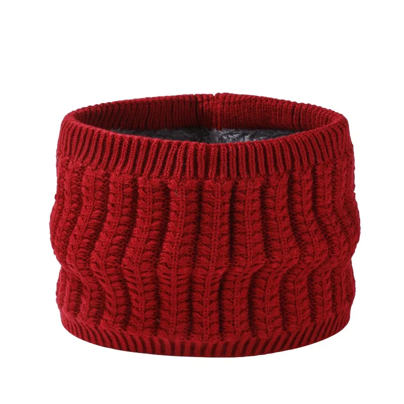 Thickened Scarf Men Women Velvet Winter Warm Neck Cover Fashion Versatile Knitted Scarf Soft Fleece Outdoor Wear