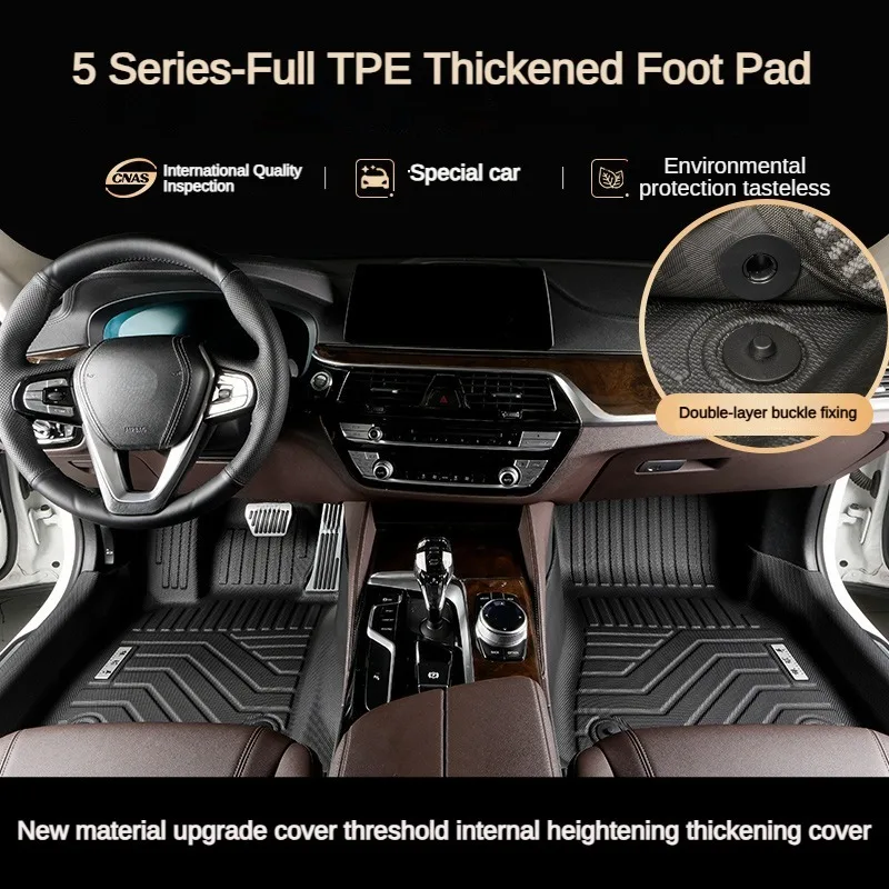 TPE Floor Mats For BMW-5 series i F10/11 G30/31 2011-2023 LHD ICEV Full Coverage Waterproof Surround threshold accessories