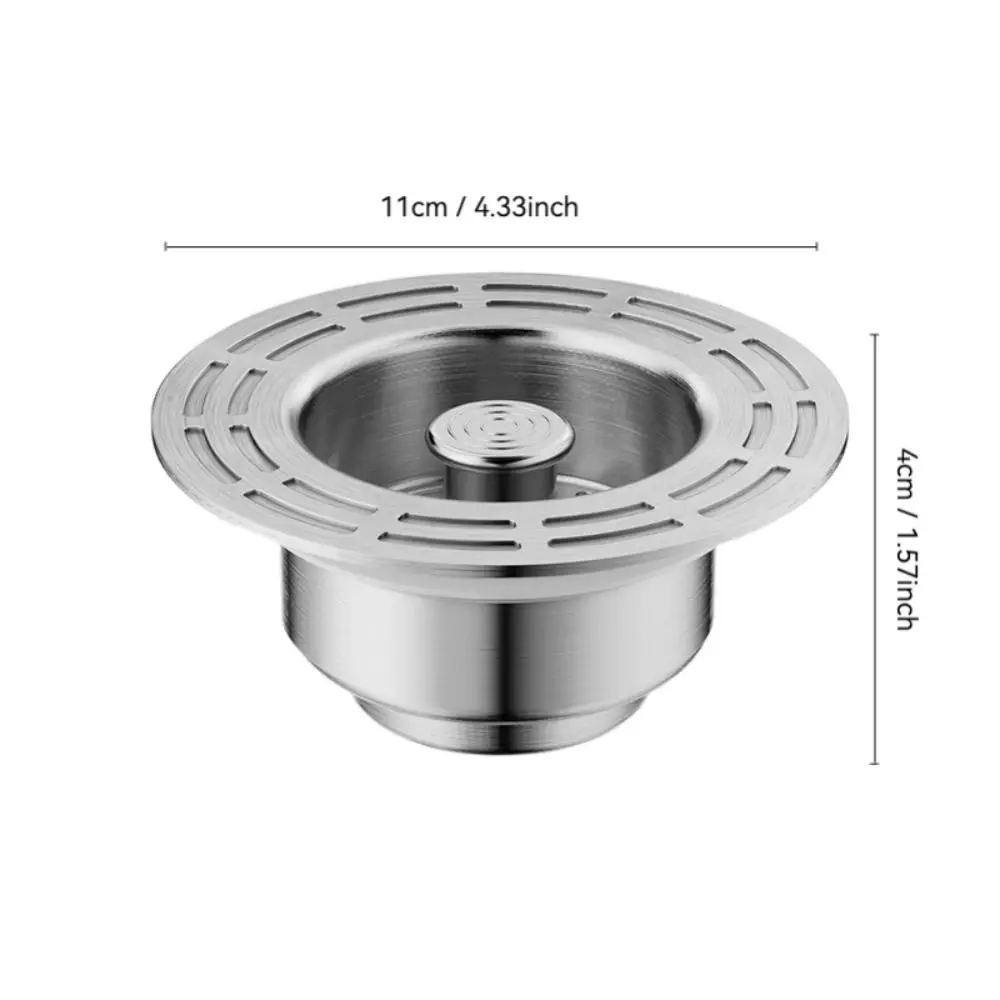 Colador de fregadero de cocina de acero inoxidable, filtro de drenaje de cocina antibloqueo a prueba de herrumbre, núcleo de rebote de fregadero desmontable a prueba de olores
