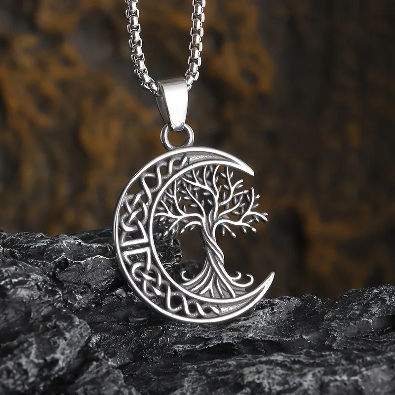 Retro ethnic style inspirational Y2K style life tree necklace, praying for peace and faith jewelry pendant, gift for family