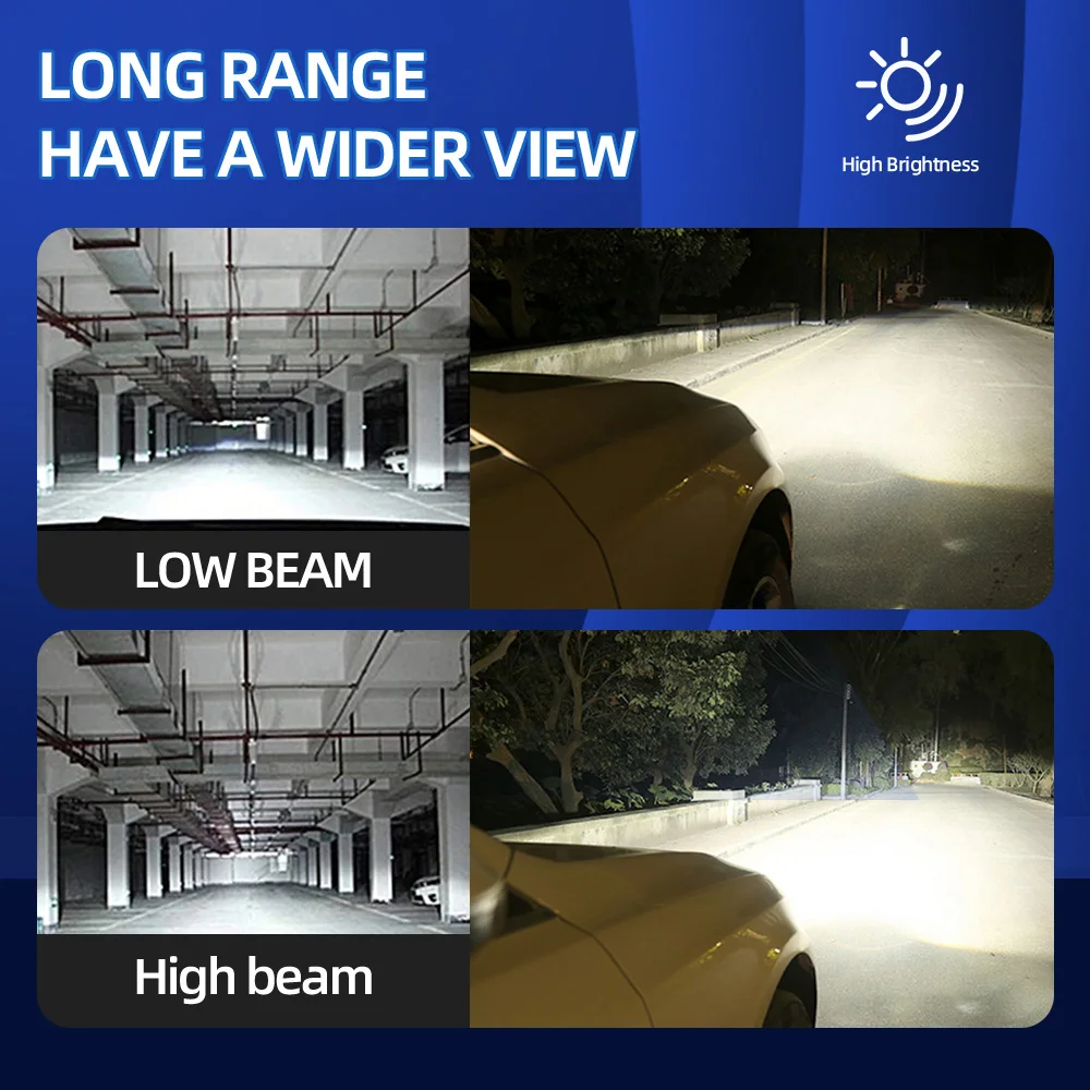 TEENRAM لـ Kawasaki VN900 1X/2X 150 واط دراجة نارية LED المصباح لمبة 20000LM السوبر مشرق مرحبا/لو موتو دراجة نارية كشافات أمبولة #4