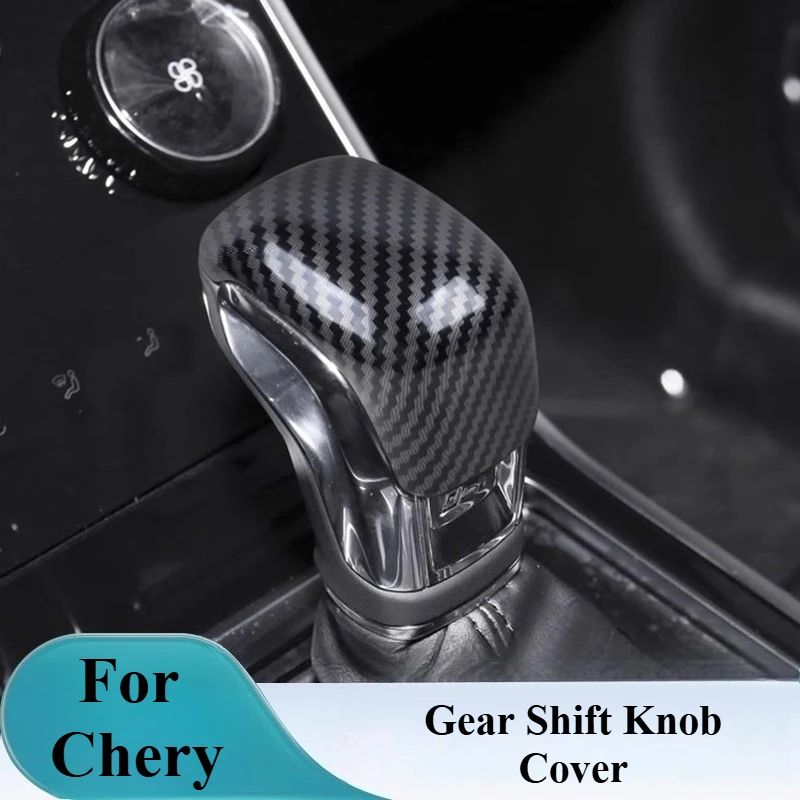 For Chery Tiggo 8/5 Arrizo 5 GX 2019-2024 Gear Lever Gear Carbon Fiber Pattern Cover Car Accessories Gear Shift Knob Cover Tools