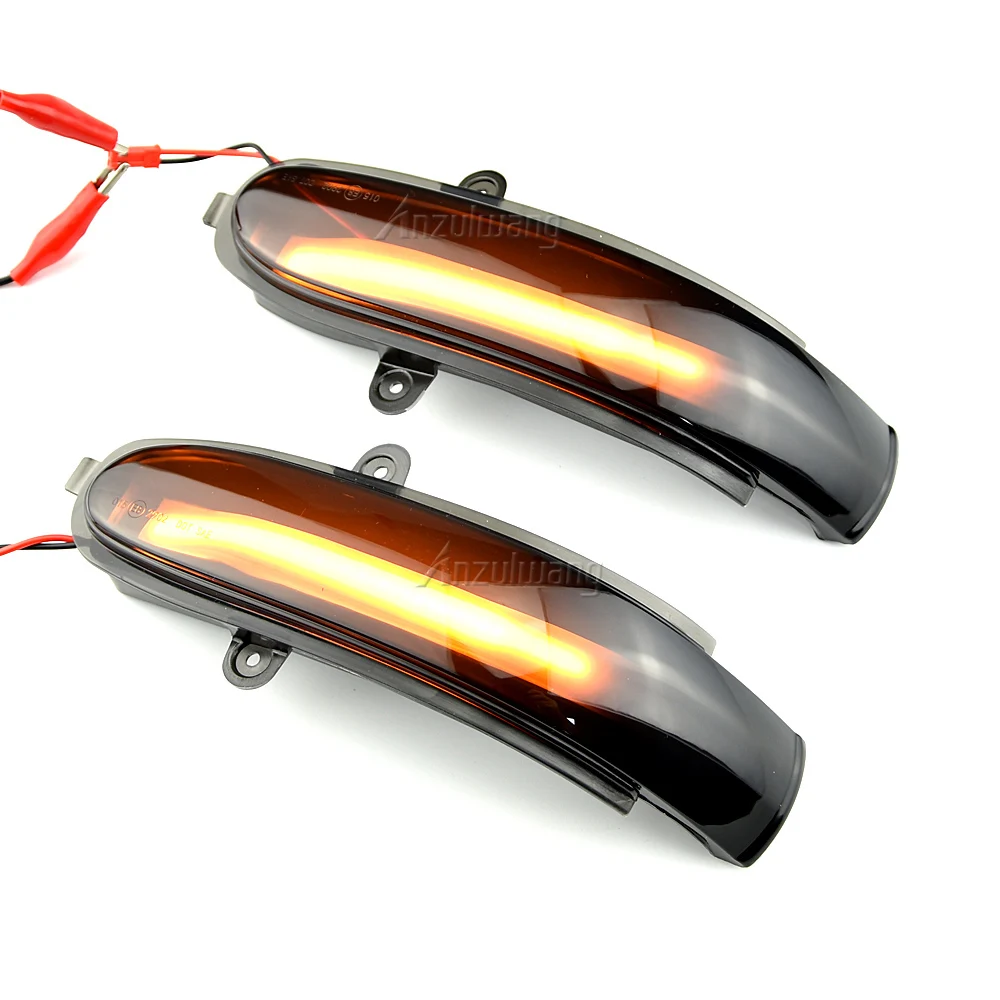2pcs Flashing Water Dynamic Blinker For Mercedes Benz C Class W203 S203 CL203 2001-2007 LED Turn Signal Side Mirror Light
