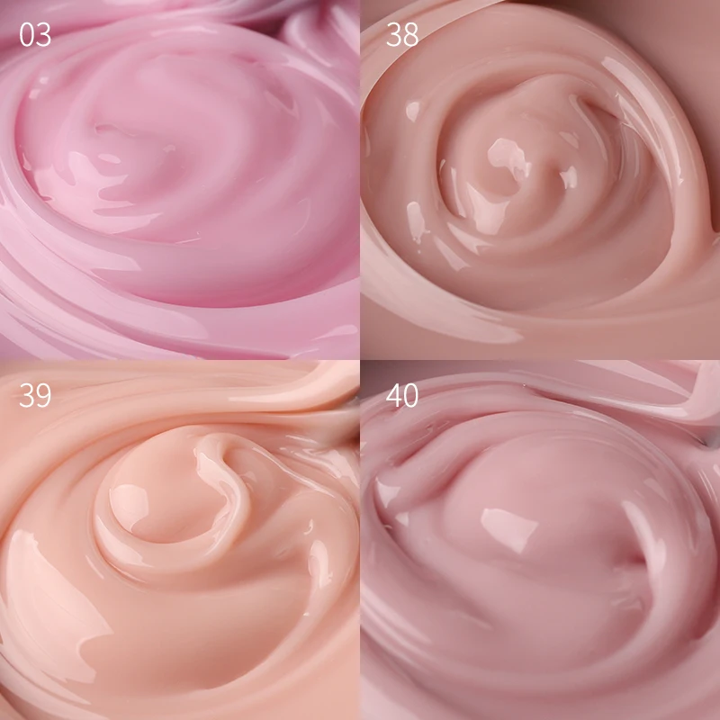 MSHARE TPO Free Builder Nail Gel Natural Nude Clear Nail Extension Gel Medium Self-Leveling Hard Construction Manicure 50ml