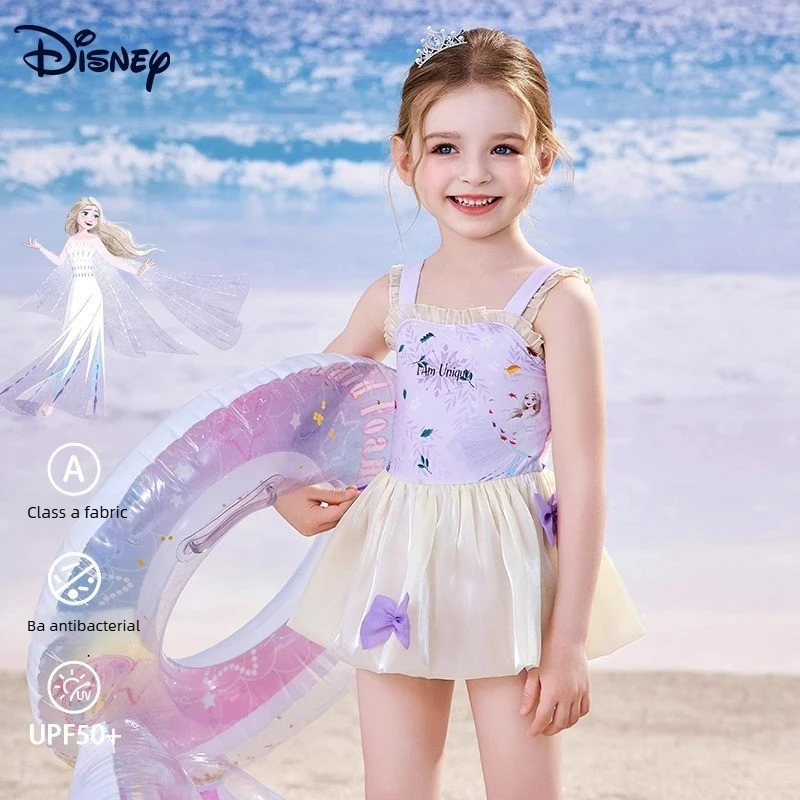 

Disney Toddler Girls One Piece Swimsuit, Cute Princess Skirt Infant Baby, Hot Spring Friendly Little Girl Bathing Suit