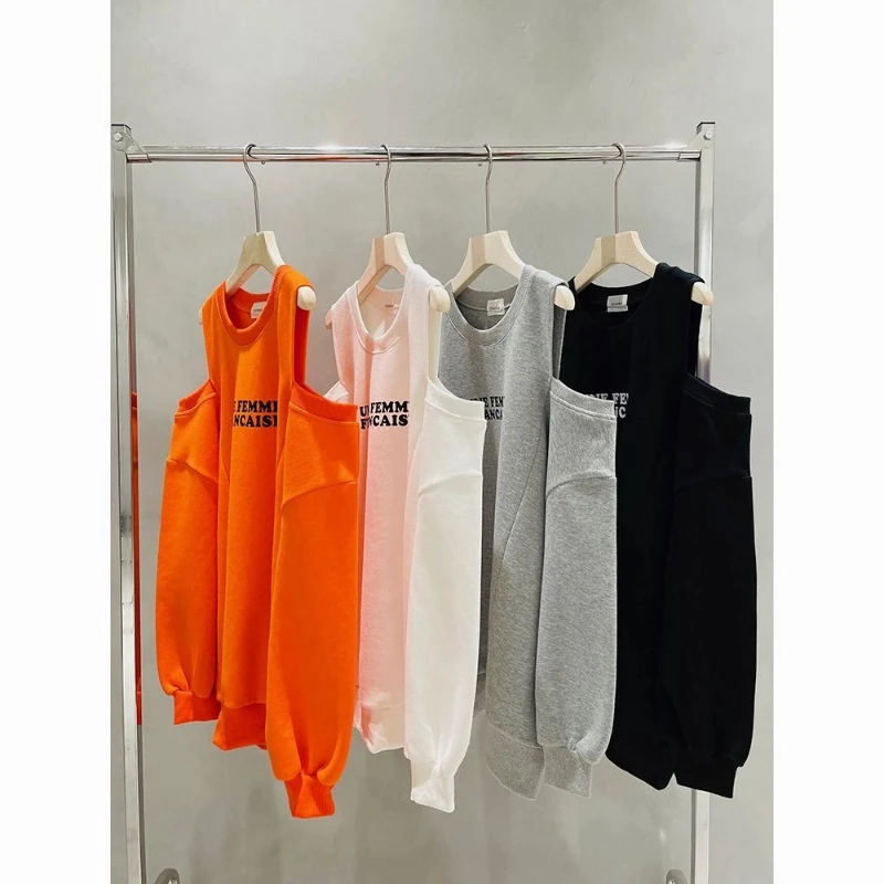 Vrouwen Kleding High Street Afdrukken Brief Losse Hoodies Sweatshirts Lente Herfst Nieuwe Lange Mouw Casual Tops Koreaanse Mode