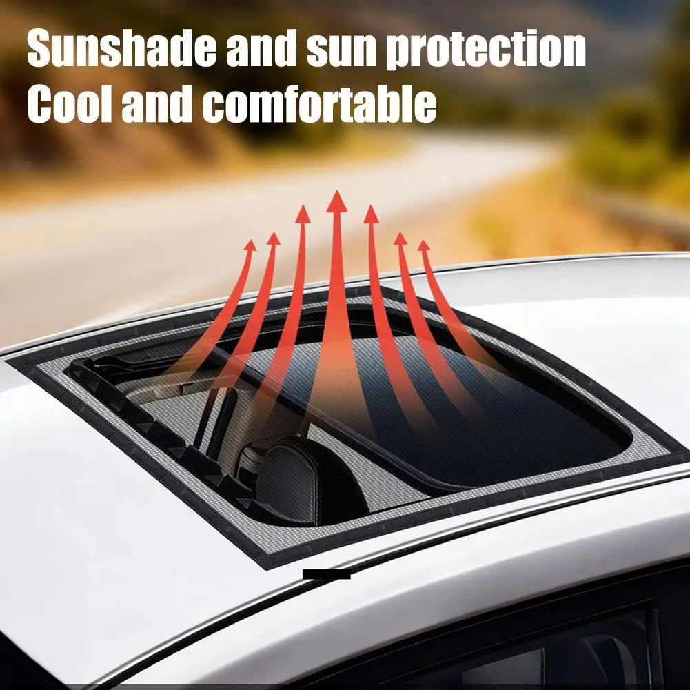Magnetic Car Sunroof Mosquito Net, Breathable Sunroof Screen, Anti‑Insect Heat‑Resistant Curtain for Camping SUV Sedan