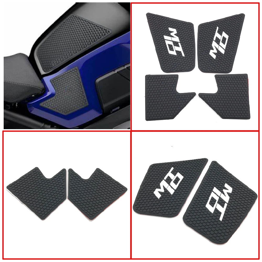 

Fits for Yamaha MT10 SP FZ10 ABS MT-10 Logo 2016-2024 Motorcycle Tank Pad FuelTank Side Knee Traction Grips Anti Slip Pads ﻿Kits