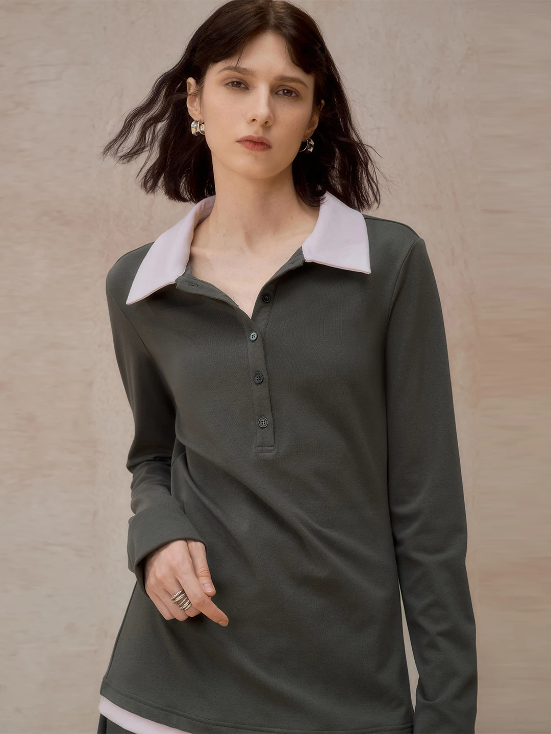 

Women's Slim Fit Long Sleeve Comfortable Base Shirt Commute Casual Style Cotton Blend Breathable Fashion Top Quality Linen Fa...