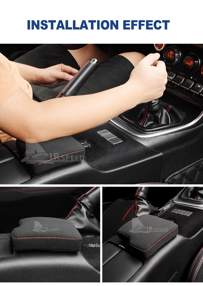 Italienisches Premium-Wildleder für Toyota GR86 Subaru BRZ 2022 2023 2024 2025 2026 Armlehnenkissen Auto-Mittelkissen Polsterung Automobil – Detail 9