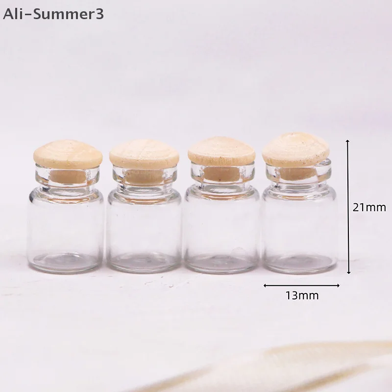 4개 세트 인형 집 미니 캔디 병 주방 음식 놀이 장면 투명 보관 병