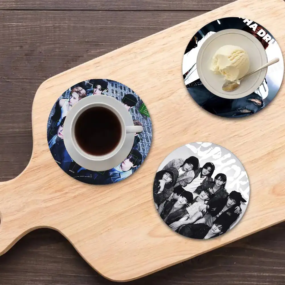 Singing and dancing group A-Alpha D-Drive One Printed Coasters Suitable for Daily Family Party Decoration, Office, Non-Slip