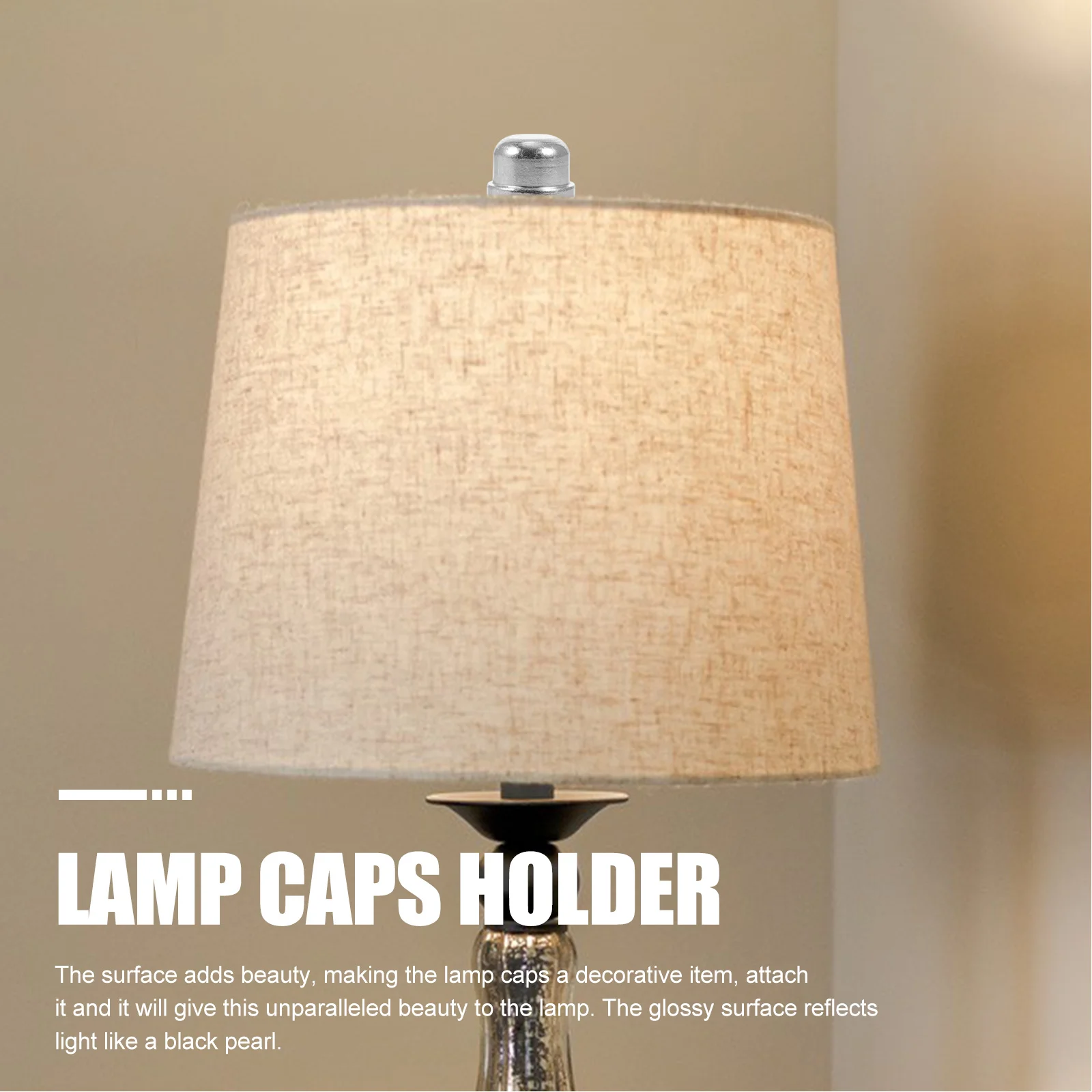 

8pcs Lamp Finials Tapped Solid Metal Light Knob Decor For Table Floor Lamps Harp Shade Holder Lamp Accessories