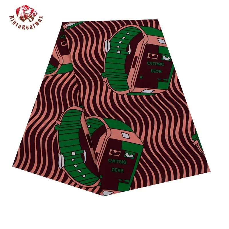 2023 Latest style Cotton African Wax Clothes Wax 6 yards for party dress african new bintarealwax 24FS1359