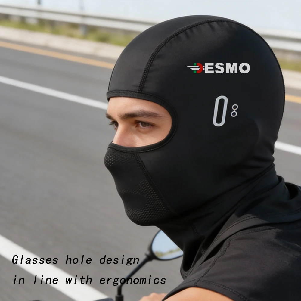 For Ducati 250MX 350 Desmo 450MX 900 SS desmo Motorcycle Balaclava Summer UV Protection Glasses Face Breathable Hole Winter Warm view 3