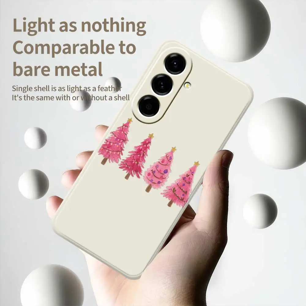 핑크 크리스마스 트리 폰 케이스 삼성 갤럭시 A56 A32 A23 A22 5G A32 A23 4G A55 A54 A53 A52 A51 A35 A34 A31 A25 소프트 커버