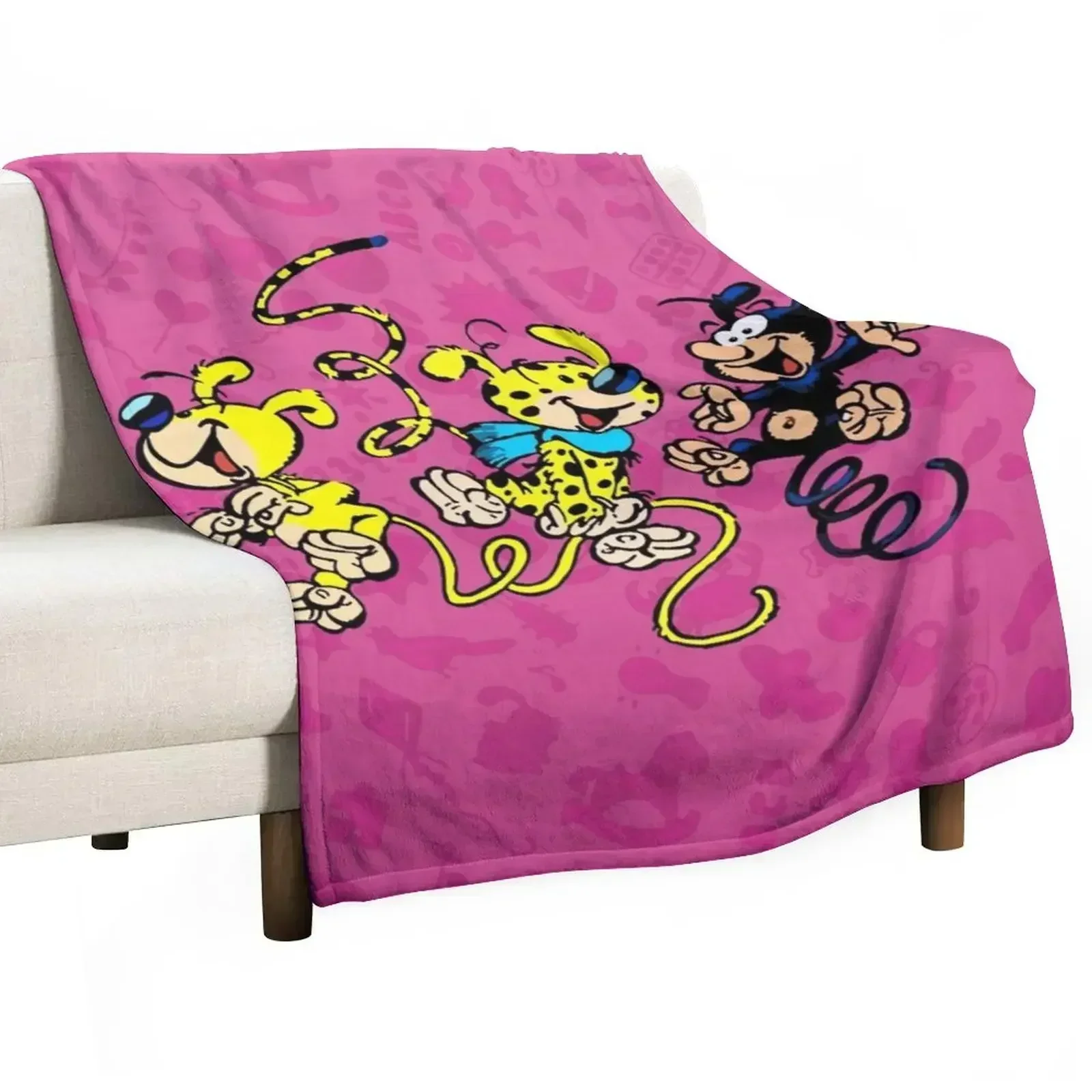 Marsupilami babies - Pink design Throw Blanket Retros Kid'S Luxury Brand Bed covers Blankets For Bed Decorative Beds Blankets
