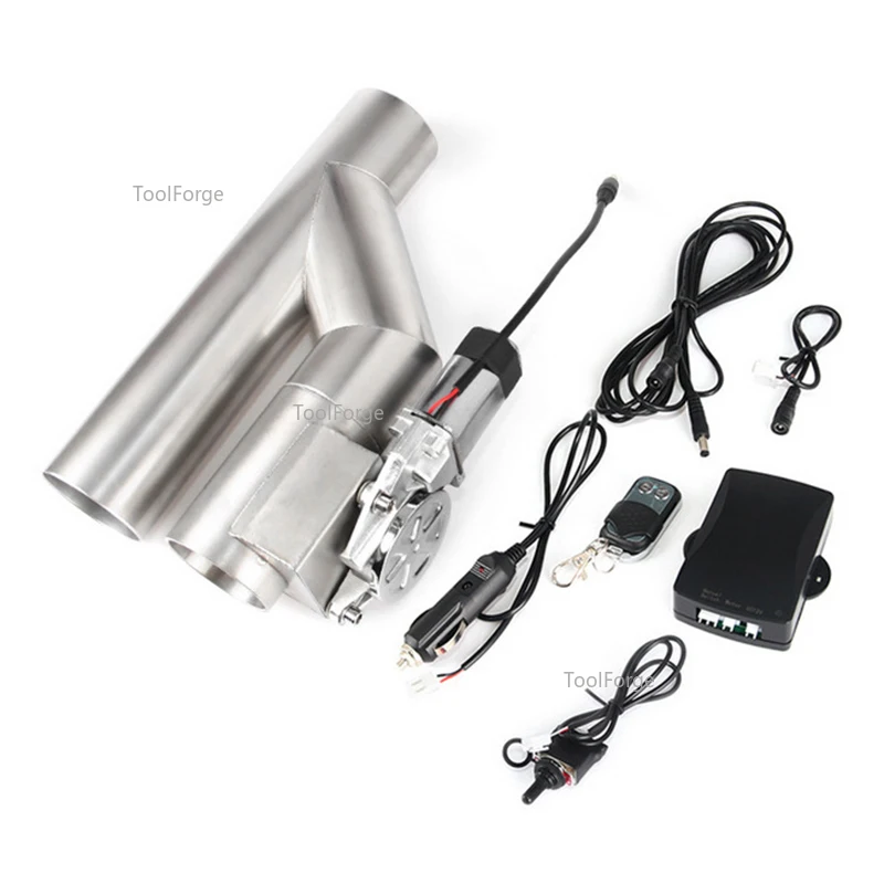 2025 Car modified exhaust pipe double opening Y-shaped exhaust valve stainless steel voice changing remote control