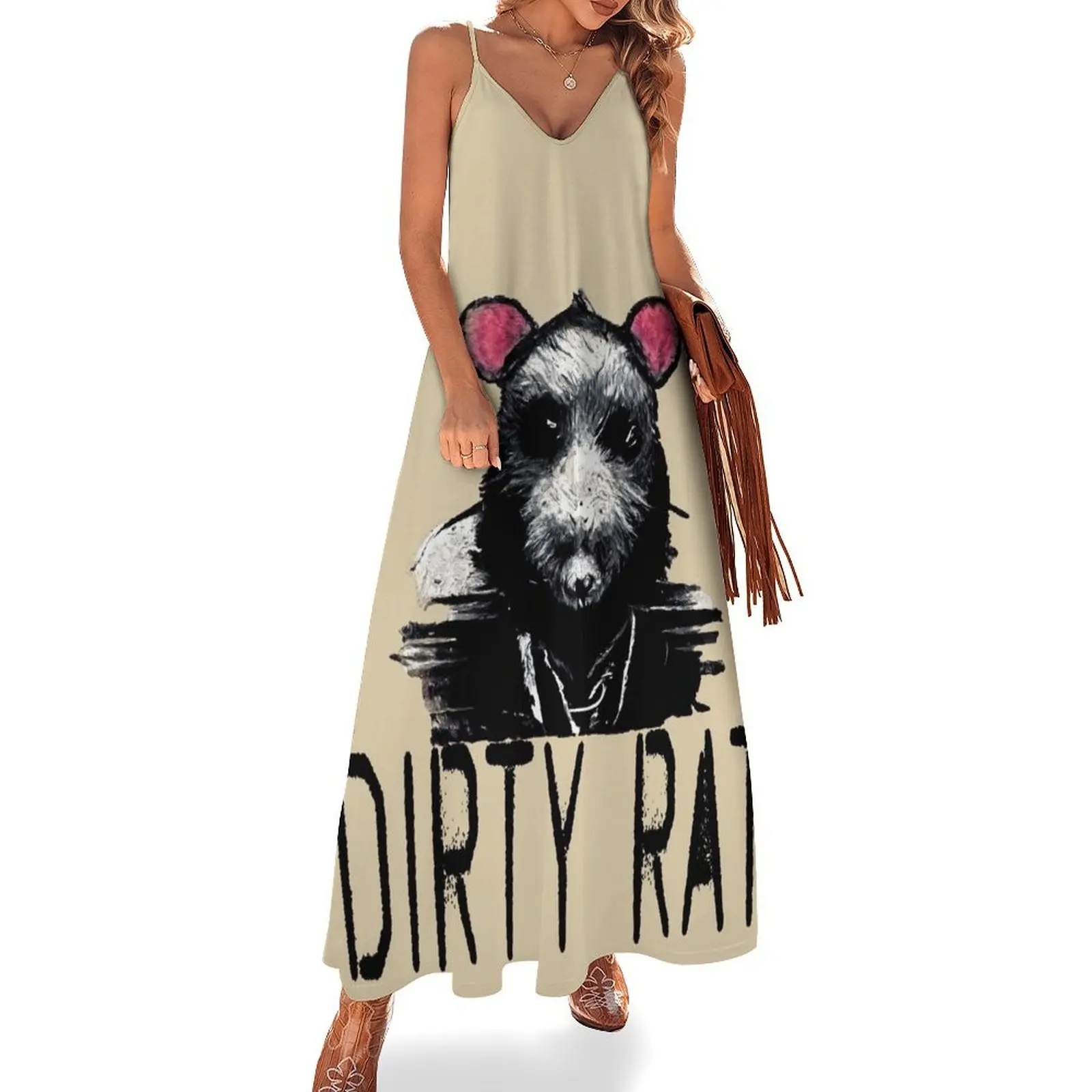 

Dirty Rat, Graffiti Print Sleeveless Dress dress for women 2025 evening dresses luxury 2025 beach dress fairy