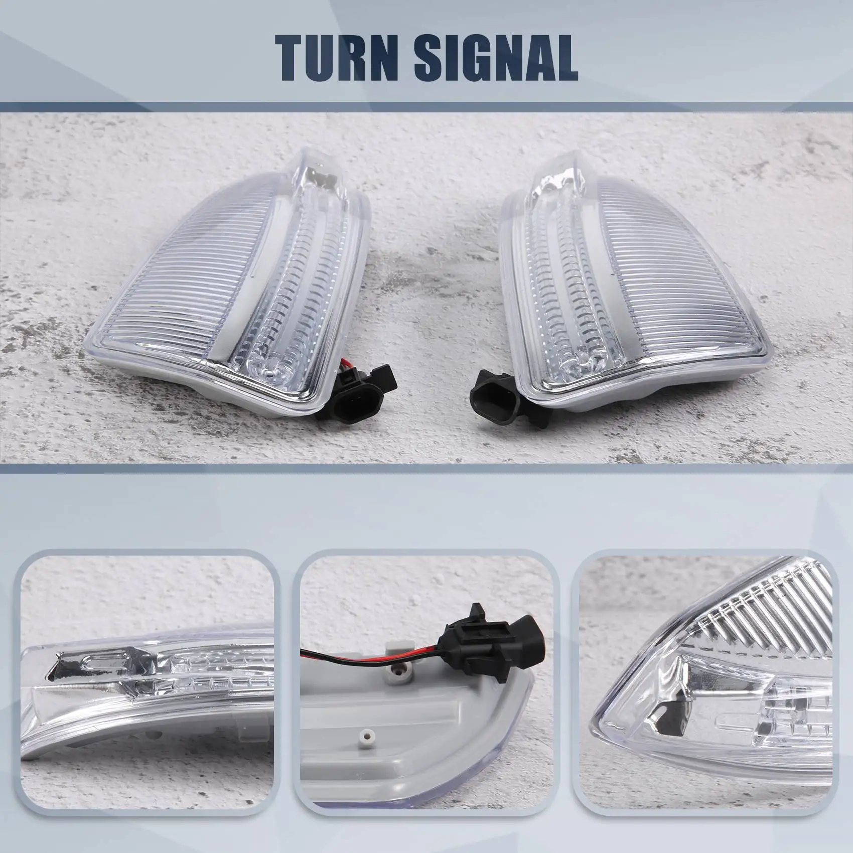 Car Left+Right LED Rearview Mirror Turn Signal Light for Mercedes-Benz Viano VITO W639 W204 S204 A2048200721 A2048200821