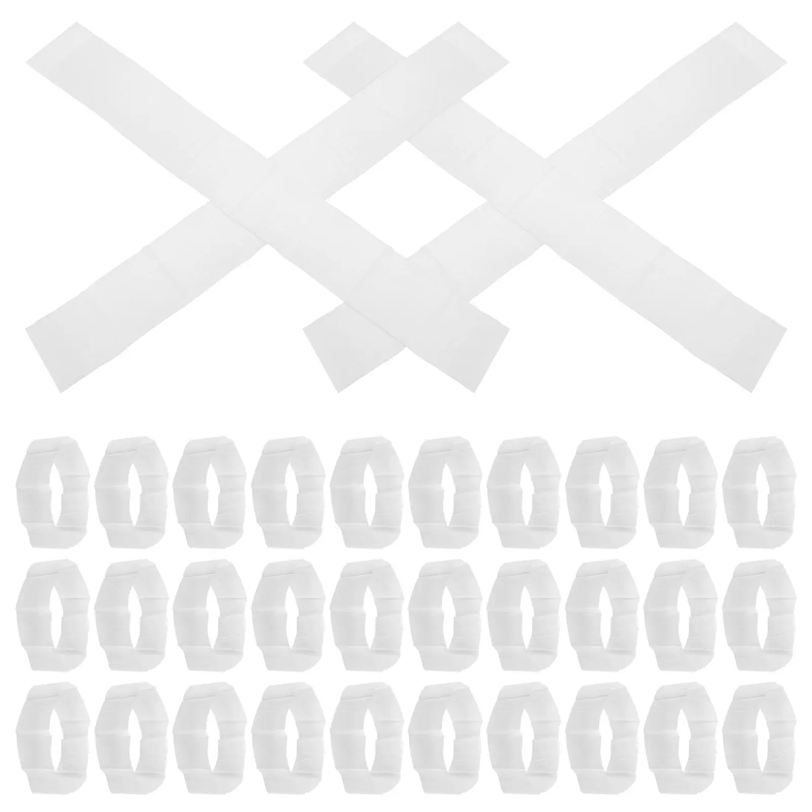 

50 шт. одноразовых эластичных повязок на голову из нетканого материала для спа-процедур, ухода за кожей, макияжа и использования косметологами