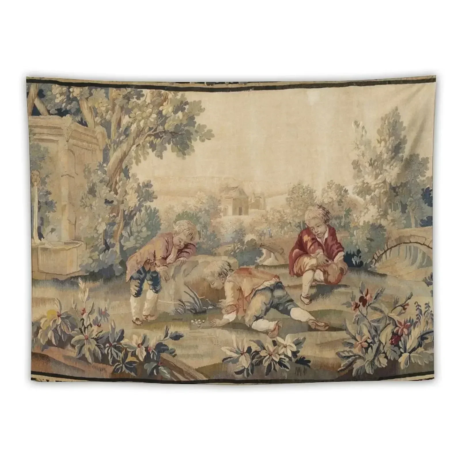 AubussonAntique French Tapestry House Decoration Living Room Decoration Room Aesthetic Wall Hanging Tapestry