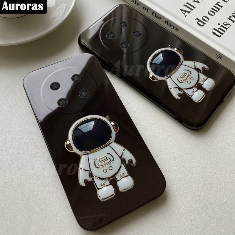 Skinlee For Cubot X90 Case With Astronaut Stand Ultra-Thin Silicone Glossy Cover For Cubot X90 Back Coque