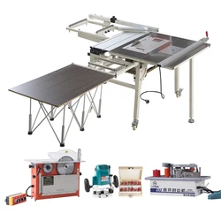 WJ-90 Woodworking Sliding Table Saw Full Set Woodworking Portable Mini Sliding Table Panel Saw Edge Bannder