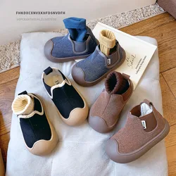 Autunno nuovi bambini scarpe di tela alte bambino morbido e confortevole stivaletti ragazzi Denim blu scarpe Casual ragazze stivali di moda