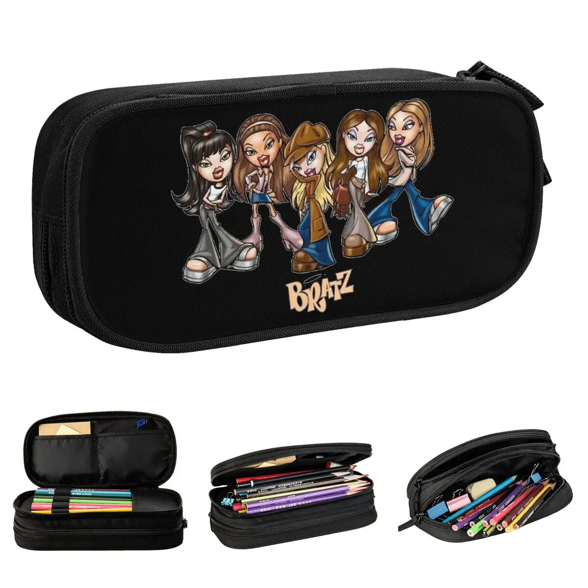 Lovely Y2k Harajuku Fashion Streetwear Cartoon Pencil Cases Bratz Pencilcases Pen Box per borsa per studenti materiale scolastico cancelleria