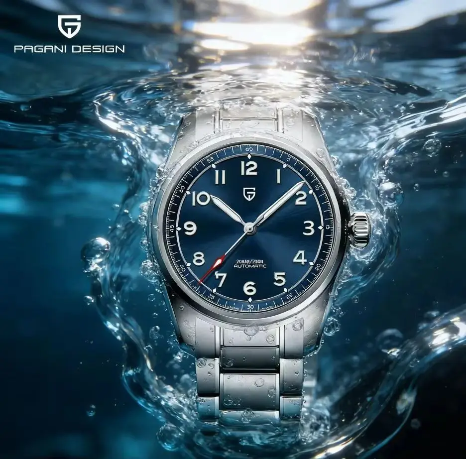 Pagani Design Automatic Mechanical 200M Diver Watch for Men Wristwatch Sapphire Crystal 316L Stainless Steel C3 Luminous PD1717