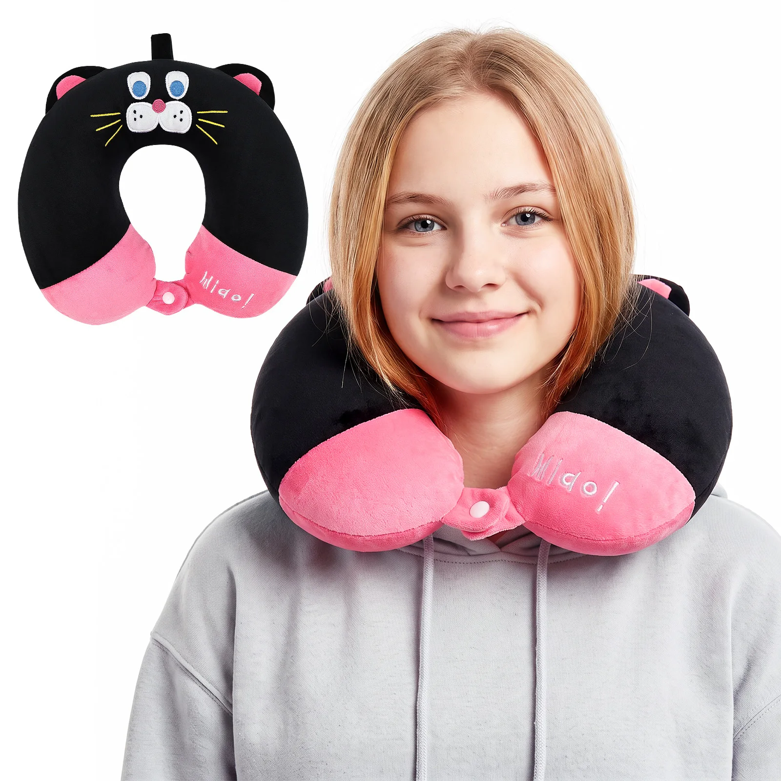 U-Shaped Pillow Memory Foam Travel Pillow Support Neck and Head Car Airplane Office Sleeping to Relieve Fatigue