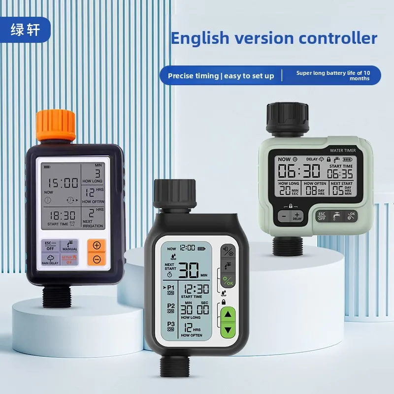 EU Standard Programmable Automatic Water Timer Garden Lawn Irrigation Watering Controller for Outdoor Plants