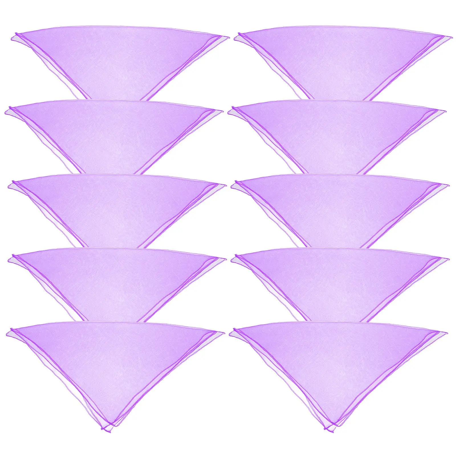 

10 Pcs Solid Color Square Scarf Lightweight Breathable Premium Material Kids Dance Purple Satin Women