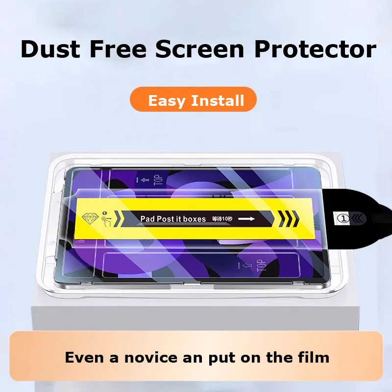 

For Samsung Galaxy Tab S11 S10 Lite 2025 FEPlus S9 S8 S7 A11 A9 Plus Automatic Dust Free Quick Installation HD 9H Tempered Glass