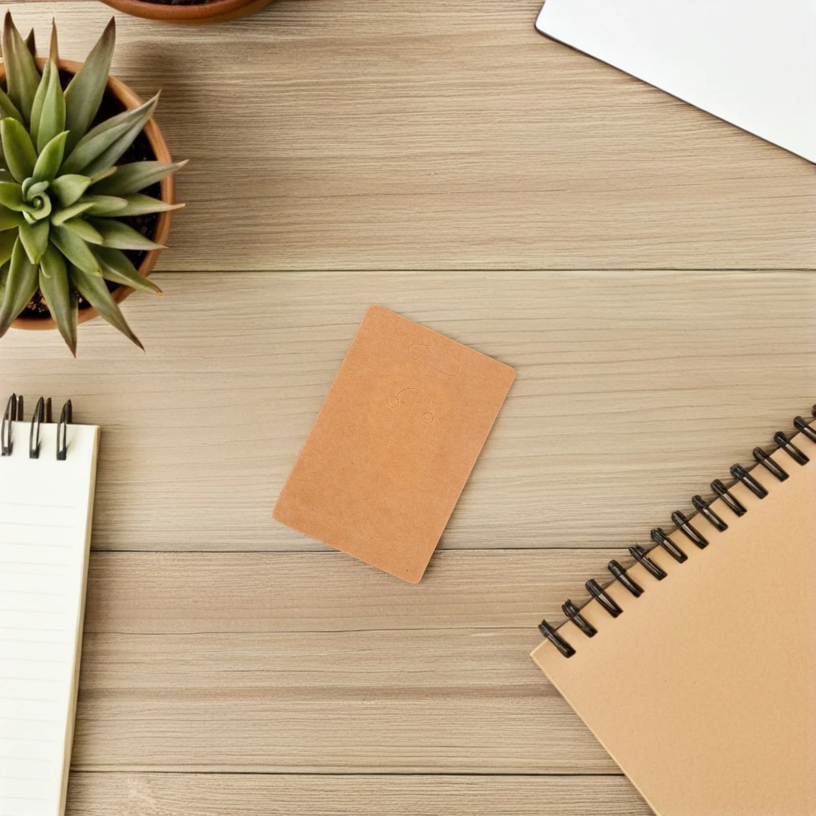 100Pcs Keychain Holder Paper Rustic Brown Kraft Paper Jewelry Cards for Selling with Bags Keychain Display Card Small Business