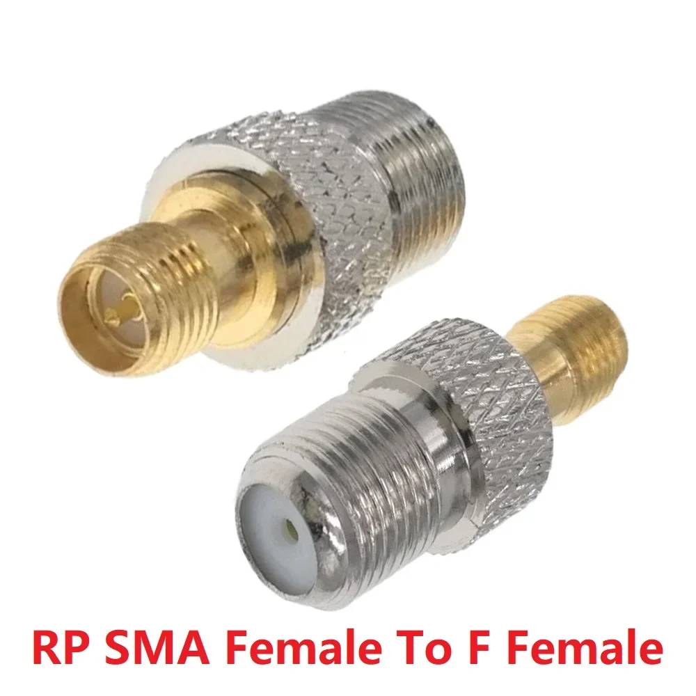 Conector chapeado a ouro reto, SMA para F fêmea, alta qualidade, 1pc