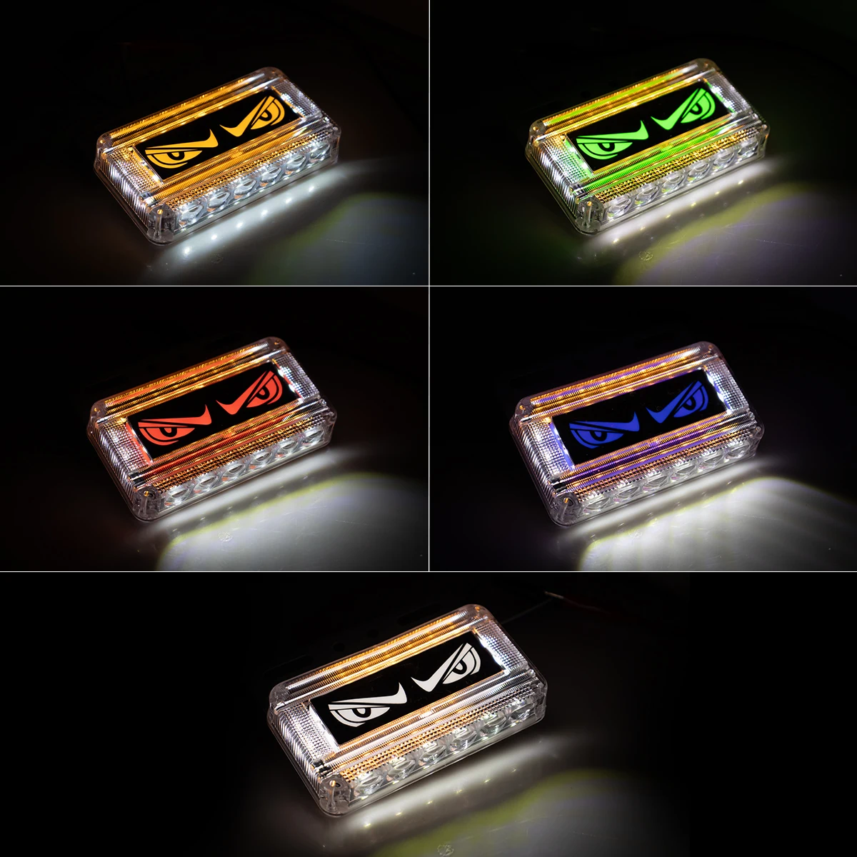 1/2PCS 12V-24V Truck Square Shaped Eye Side Marker Light LED Clearance Lamp Dynamic Flowing Signal Light With Bracket