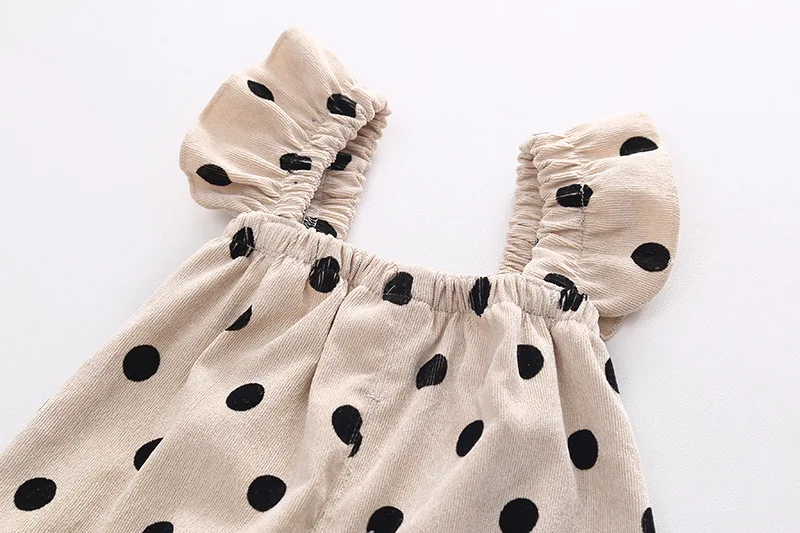 Newborn Baby Girl Clothes Outfits Sets Polka Dot Overalls Shirt 2pcs Suit for Girls Baby Clothing 1st Birthday Sets Kids Costume