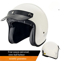 Retro Cruising Motorcycle Helmet for Men and Women Autumn/Winter Motorcycle Electric Car Three-quarters Helmet