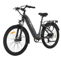 DYU C1 Electric Bicycle 350W Brushless Motor 36V10AH Lithium Battery Electric Bike Dual Disc Brake 26 Inch Tire City E-bike
