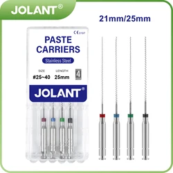 JOLANT dentystyczne nosidełka do zębów wypełniacz korzeniowy Lentulo 21mm 25mm różne pliki endodontyczne #25-40 przyrządy dentystyczne spiralę kanałową