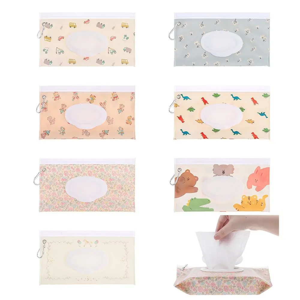 EVA Wet Wipes Bag, Capa Flip Reutilizável Útil, Wipes Holder Case, Bolsa cosmética recarregável com fivela, Ao ar livre