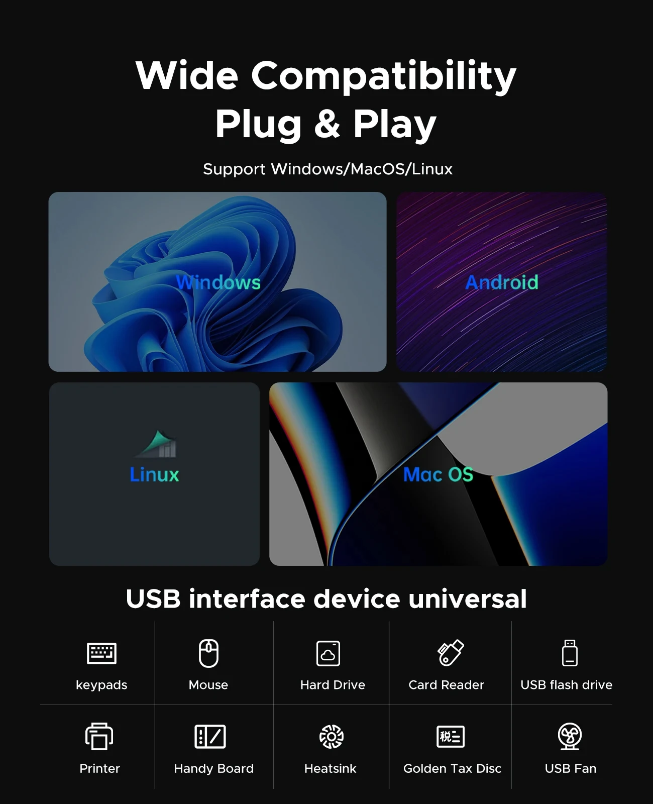 محور Orico-usb من النوع c إلى usb hub ، محول ألومنيوم للكمبيوتر المحمول ، محول قرص الهاتف ، من 4 إلى 7