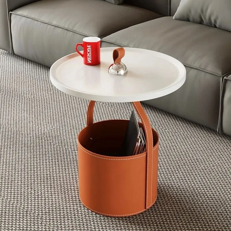 Luxury Portable Metal Side Coffee Table Bedside Living Room Sofa Corner Small Space Bedroom Home Decor Novelty New Indoor