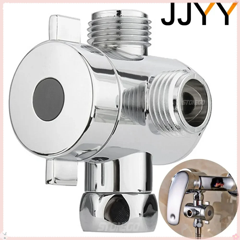 

JJYY Multifunction 3 Way Shower Head Diverfer Valve G1/2 Three Function Switch Adapter for Bathroom Fixtures