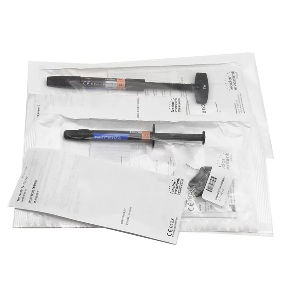 

Dental Flowable Composite Ivoclar Tetric N-Flow Radiopaque Nano Hybrid Light Curing Resin Liner Base Cavity Filling 2g Syringe