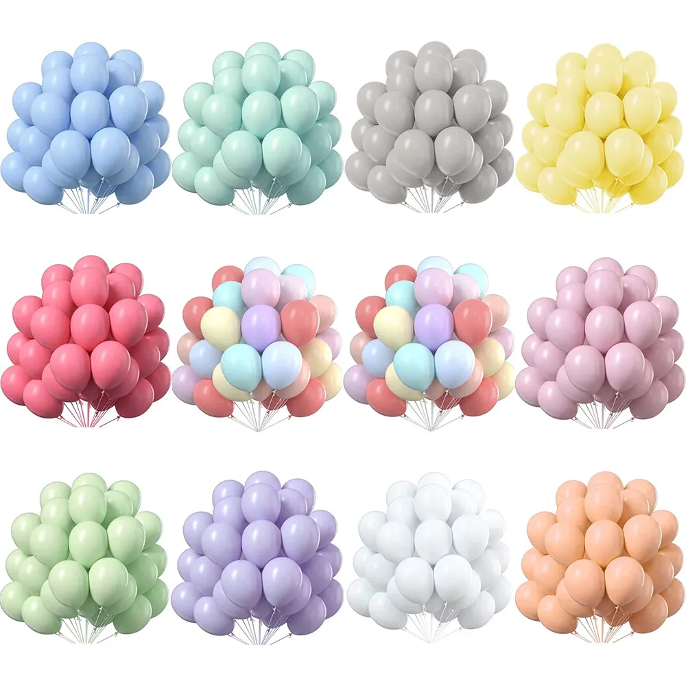 5/12inch Colored Macaron Latex Balloons Wedding Kids Birthday Party Easter Graduation Party Decoration Baby Shower Helium Globos