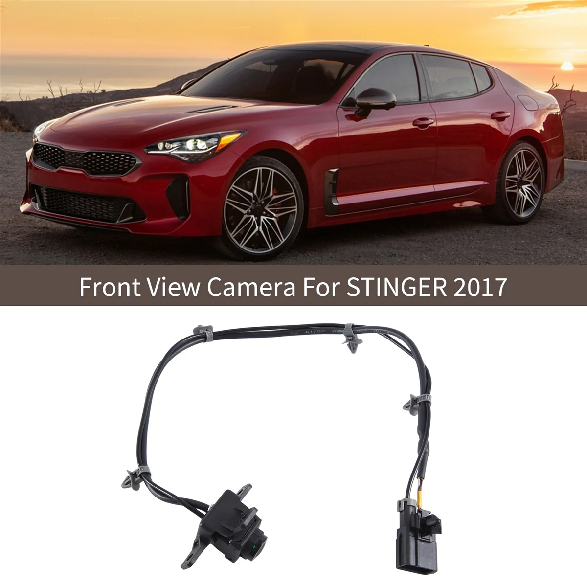 Montaje de cámara de visión frontal para coche, accesorio para KIA STINGER 2017, 95780-J5210