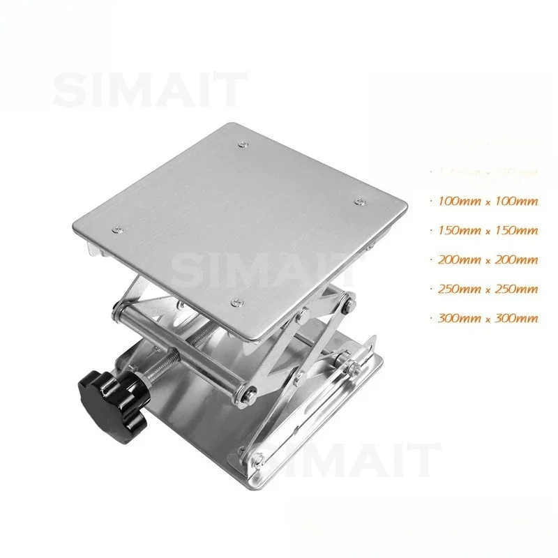 Stainless Steel Lifting Table Miniature 150 * 150mm 200 * 200MM Small Manual Platform Laboratory Use